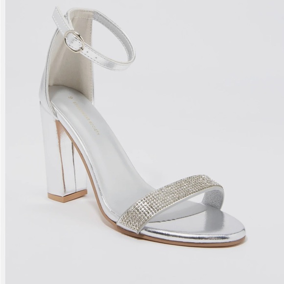 Silver rhinestone heels - Picture 1 of 5